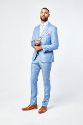 Charles Blue Three Piece Suit